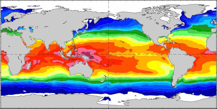 sea temperature map