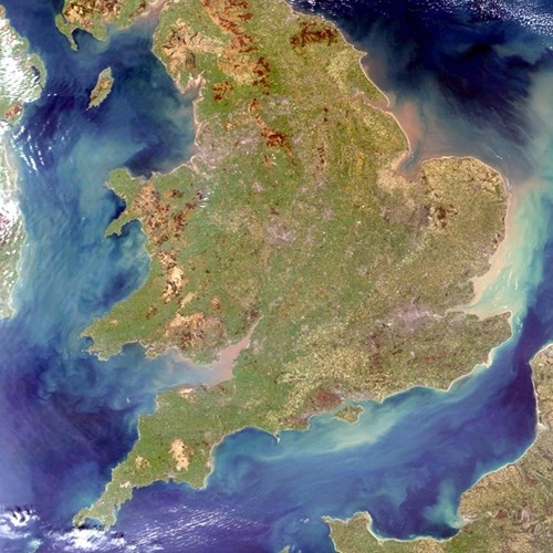 satellite image of england